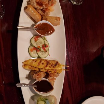 Basil Thai Restaurant - Appetizer sampler.  Outstanding - Thai Near Me - Paso Robles, California