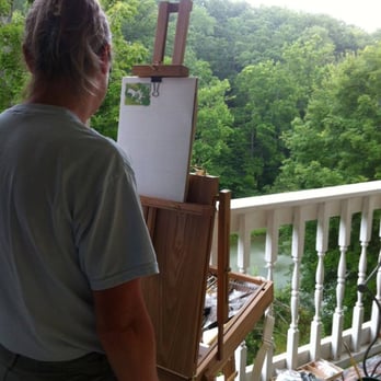 Shenandoah Art Destination - Painting from one of the room balconies, over looking the pond - Resorts Near Me - Lexington, Virginia Shenandoah Art Destination - Painting from one of the room balconies, over looking the pond - Resorts Near Me - Lexington, Virginia