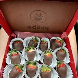 a box of chocolate covered strawberries