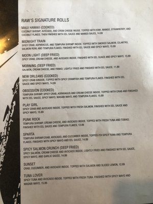 Menu photo 4 Raw Sushi Bar and Grill La Grange, KY