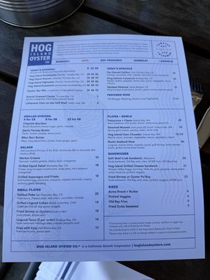 Menu photo 3 Hog Island Oyster Co Napa, CA Menu photo 3 Hog Island Oyster Co Napa, CA