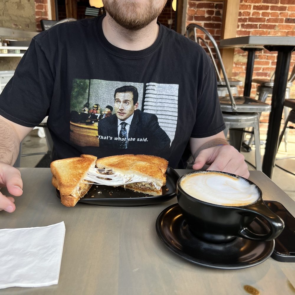 Reyna's Espresso & Sweets - Latte and chorizo egg sandwich. Phenomenal! - Cafes Near Me - Lawrenceville, Georgia Reyna's Espresso & Sweets - Latte and chorizo egg sandwich. Phenomenal! - Cafes Near Me - Lawrenceville, Georgia