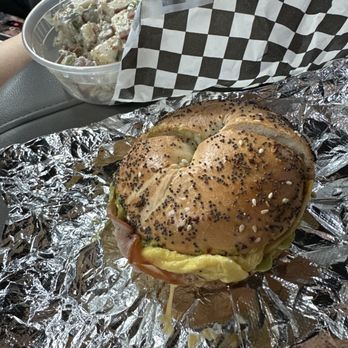 Chicago Bagel & Deli - Egg Meat and Cheese on a Bagel - Bagels Near Me - San Antonio, Texas