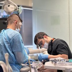 Reston Family Dental Center - Dental procedure intraoperatively viewing.