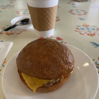 Dulce  Dough Bakery - Biscuit with cheese and sausage- so good! - Bakeries Near Me - St. Simons Island, Georgia