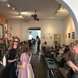 Chapterhouse Café & Gallery - Nice open space with lots of seating. Patio area outside looks like it's not open yet.