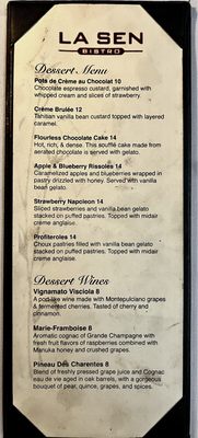 Menu photo 5 La Sen Bistro Walnut Creek, CA