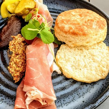 Golden Owl Tavern - Country Ham & Biscuit | Instagram: @telephonesmoothie - New American Near Me - Charlotte, North Carolina