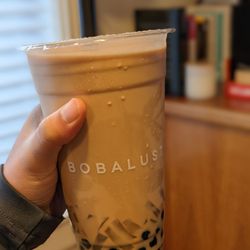 BobaLust - Thaiger - milk tea with boba and lychee jelly
