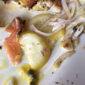 Zut On Fourth - Gross lemon rinds and raw shallots in the Benedict - Mediterranean Near Me - Berkeley, California Zut On Fourth - Gross lemon rinds and raw shallots in the Benedict - Mediterranean Near Me - Berkeley, California