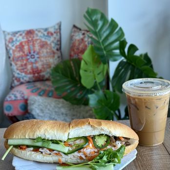 Cafe Cuong - Grilled Pork (No pate) and Iced Coffee with Condensed Milk - Vietnamese Near Me - Philadelphia, Pennsylvania Cafe Cuong - Grilled Pork (No pate) and Iced Coffee with Condensed Milk - Vietnamese Near Me - Philadelphia, Pennsylvania
