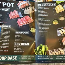 Menu selections