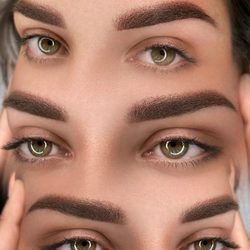 #Korean eyebrow, #ombre powder