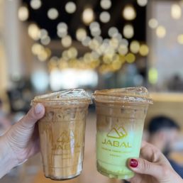 Iced Jabal Latte (~$8) & Iced Pistachio Latte (~$8)