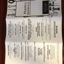 Pheth Southern Style - Menu