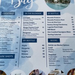 The Bay - Evening drink menu