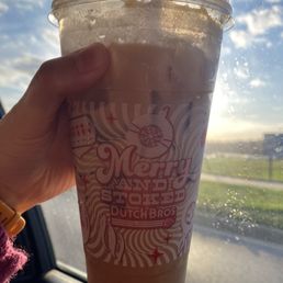 Large hazelnut truffle iced latte