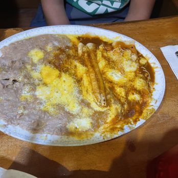 Roberto's Cafe - Enchilada and beans combo - Mexican Near Me - Mammoth Lakes, California