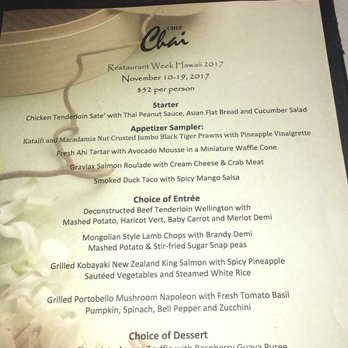 Chef Chai - Here for restaurant week - Asian Fusion Near Me - Honolulu, Hawaii