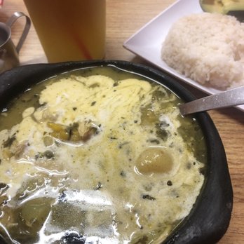 Sabor de Sanchez - Delicioso ajiaco con crema y alcaparras. Servido con arrocito y aguacate. - Colombian Near Me - San Antonio, Texas Sabor de Sanchez - Delicioso ajiaco con crema y alcaparras. Servido con arrocito y aguacate. - Colombian Near Me - San Antonio, Texas