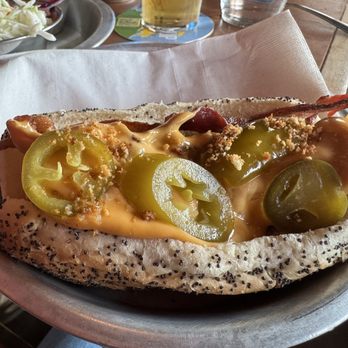 Red Hot - Jalapeno popper!  I wish I had more peppers but i didn't ask so thats on me. - Hot Dogs Near Me - Tacoma, Washington