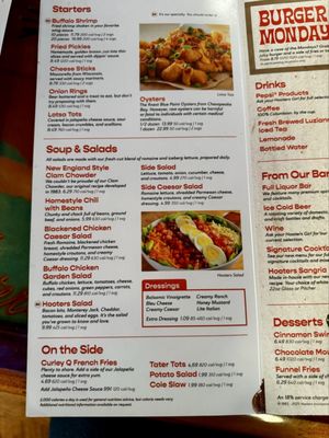 Menu photo 2 Hooters Clearwater, FL