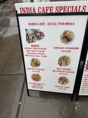 Menu photo 1 India Cafe Ottawa, ON