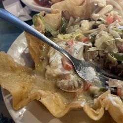 Tequilas Mexican Restaurant - This was the most disgusting taco salad I have ever seen not edible we couldn't eat either one of them