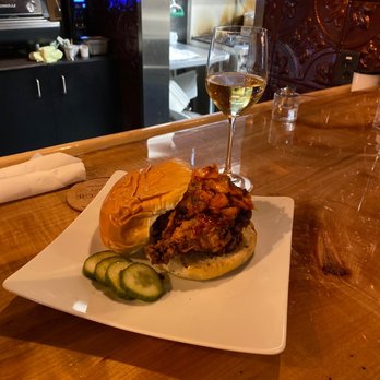 Carnegie Cellars Wine Bar and Kitchen - fried chicken sammy - New American Near Me - Rochester, New York Carnegie Cellars Wine Bar and Kitchen - fried chicken sammy - New American Near Me - Rochester, New York