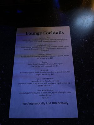 Menu photo 2 NiteOwl Bar Klamath Falls, OR