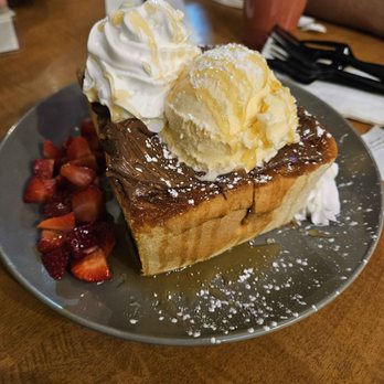 Is Sweet - Honey toast with strawberries, nutella, and vanilla ice cream - Coffee & Tea Near Me - Las Vegas, Nevada Is Sweet - Honey toast with strawberries, nutella, and vanilla ice cream - Coffee & Tea Near Me - Las Vegas, Nevada
