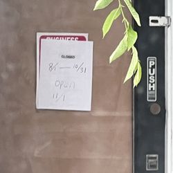 Meifei - Closed until November.