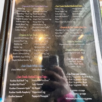 Tea House 650 - Menu - Coffee & Tea Near Me - Crystal River, Florida