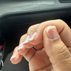 My nails chipped and not fully filled .