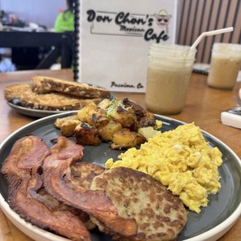 Don Chon Menudo - Scramble eggs with sausage and bacon and potatoes - Mexican Near Me - Pacoima, California Don Chon Menudo - Scramble eggs with sausage and bacon and potatoes - Mexican Near Me - Pacoima, California