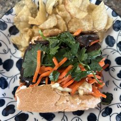 Asian Grill & More 1 - Takeout BBQ Pork Bahn Mi (chips are my own).