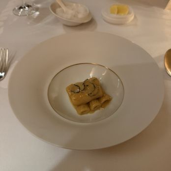 Acquerello - Ridged pasta with faux "foie gras," black truffle, and Marsala - Italian Near Me - San Francisco, California Acquerello - Ridged pasta with faux "foie gras," black truffle, and Marsala - Italian Near Me - San Francisco, California