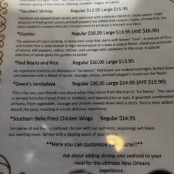 Tre Viones - Menu