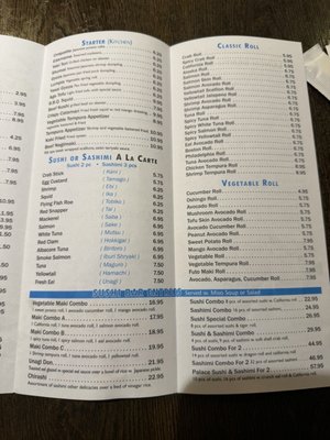Menu photo 1 Sushi Palace Summit, NJ