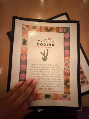 Menu photo 1 Hugo's Cocina San Diego, CA Menu photo 1 Hugo's Cocina San Diego, CA