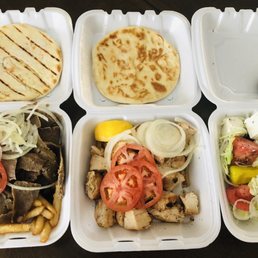 Gyro Original, Chicken Shishkabob, Greek Salad Gyro Original, Chicken Shishkabob, Greek Salad