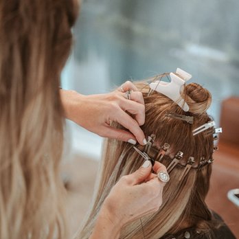 The Burgundy - Working on a new install! - Hair Extensions Near Me - Carmel, Indiana