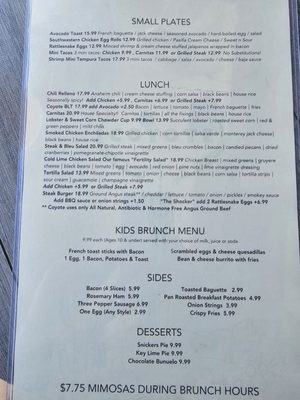 Menu photo 7 Coyote Bar & Grill Carlsbad, CA Menu photo 7 Coyote Bar & Grill Carlsbad, CA