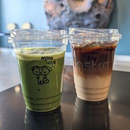Matcha Latte & Smoked Vanilla Coffee