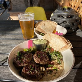 Spread Kitchen - Bowl with lamb/beef kofta and baba ganoush side. - Lebanese Near Me - Sonoma, California Spread Kitchen - Bowl with lamb/beef kofta and baba ganoush side. - Lebanese Near Me - Sonoma, California