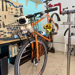 Hello Bicycle & Cafe - They love real dogs too. (-: