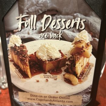 Copeland's - Full Desserts - Cajun/Creole Near Me - Atlanta, Georgia
