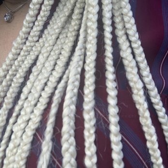 Real Jamaican Braids - Crooked/twisted braids, loose braids & hair sticking out - Hair Salons Near Me - Miami Gardens, Florida