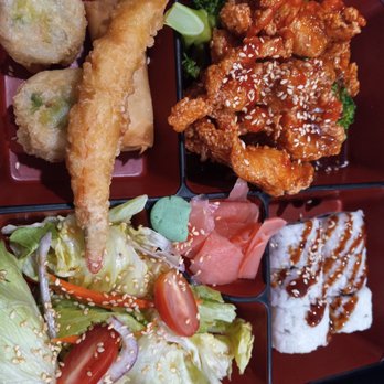 Bento Sushi - Bento box with orange chicken - Sushi Bars Near Me - Albuquerque, New Mexico