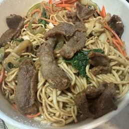 Side of dry jerky beef and to my noodles. I'm surprise I still have teeth or didn't choke to death. Side of dry jerky beef and to my noodles. I'm surprise I still have teeth or didn't choke to death.